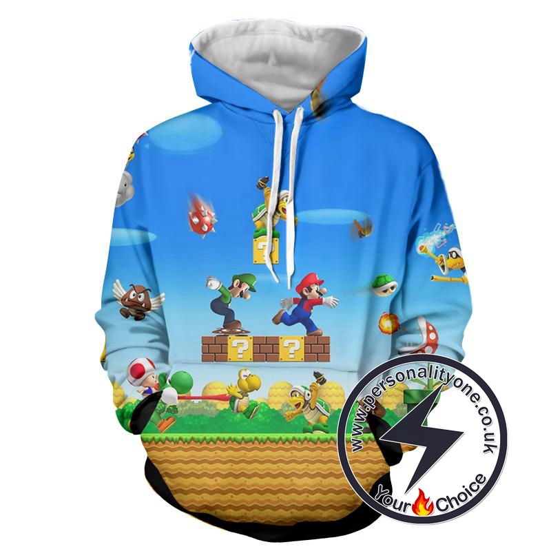 Super Mario - Super Mario Sweat Shirt - Super Mario Hoodies